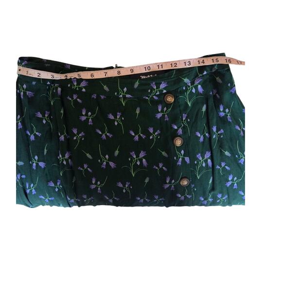 Modcloth X Collectif Blue Bell Julep Button Midi Skirt Size 12 - Picture 4 of 6